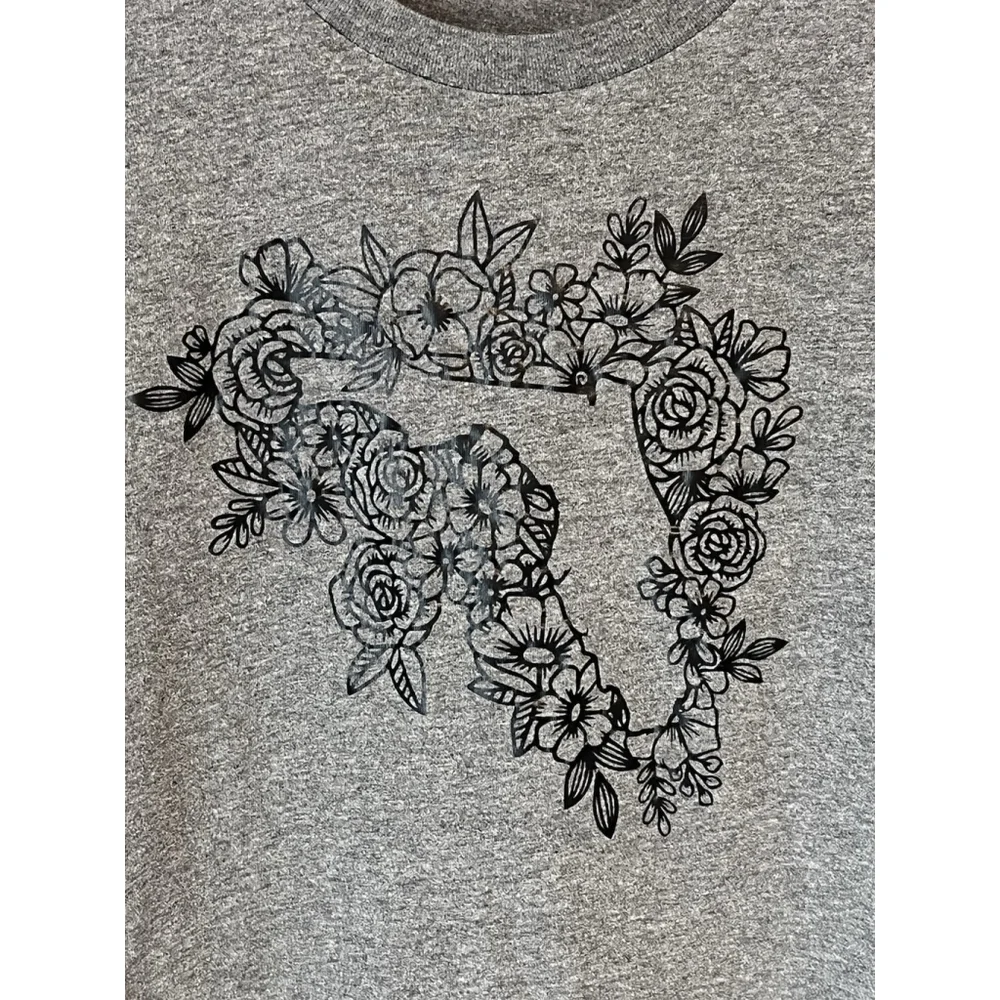 Florida Graphic Tee Shirt Womens Souvenir T-Shirt Gray - Picture 5 of 7